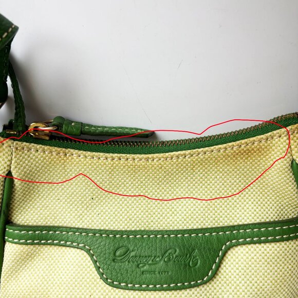 Dooney & Bourke Mini Margot Bag Crossbody Emerald Checkered Canvas with … - Picture 9 of 11